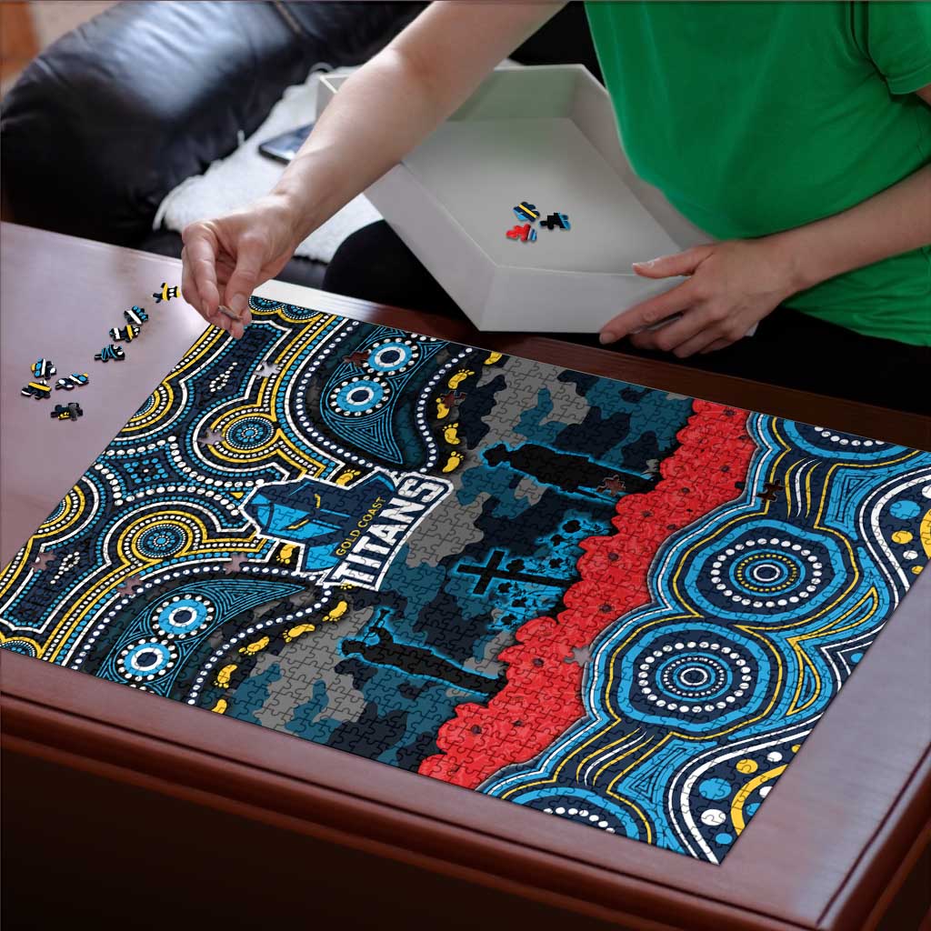 ANZAC Day Gold Coast Titans Puzzle Military Memorial Aboriginal Indigenous Art