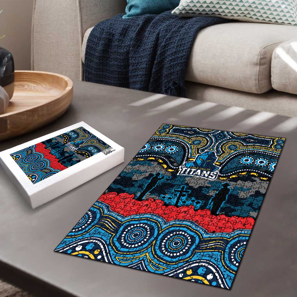 ANZAC Day Gold Coast Titans Puzzle Military Memorial Aboriginal Indigenous Art