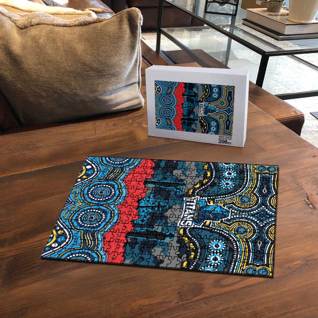 ANZAC Day Gold Coast Titans Puzzle Military Memorial Aboriginal Indigenous Art