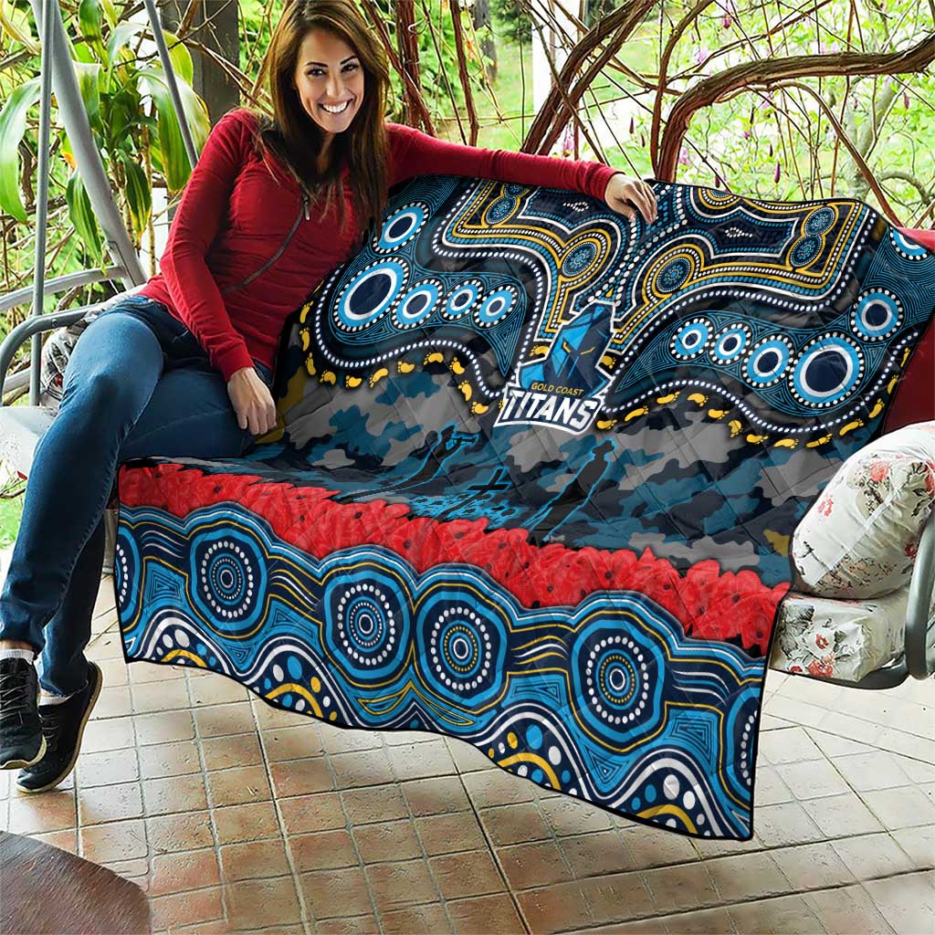 ANZAC Day Gold Coast Titans Quilt Military Memorial Aboriginal Indigenous Art
