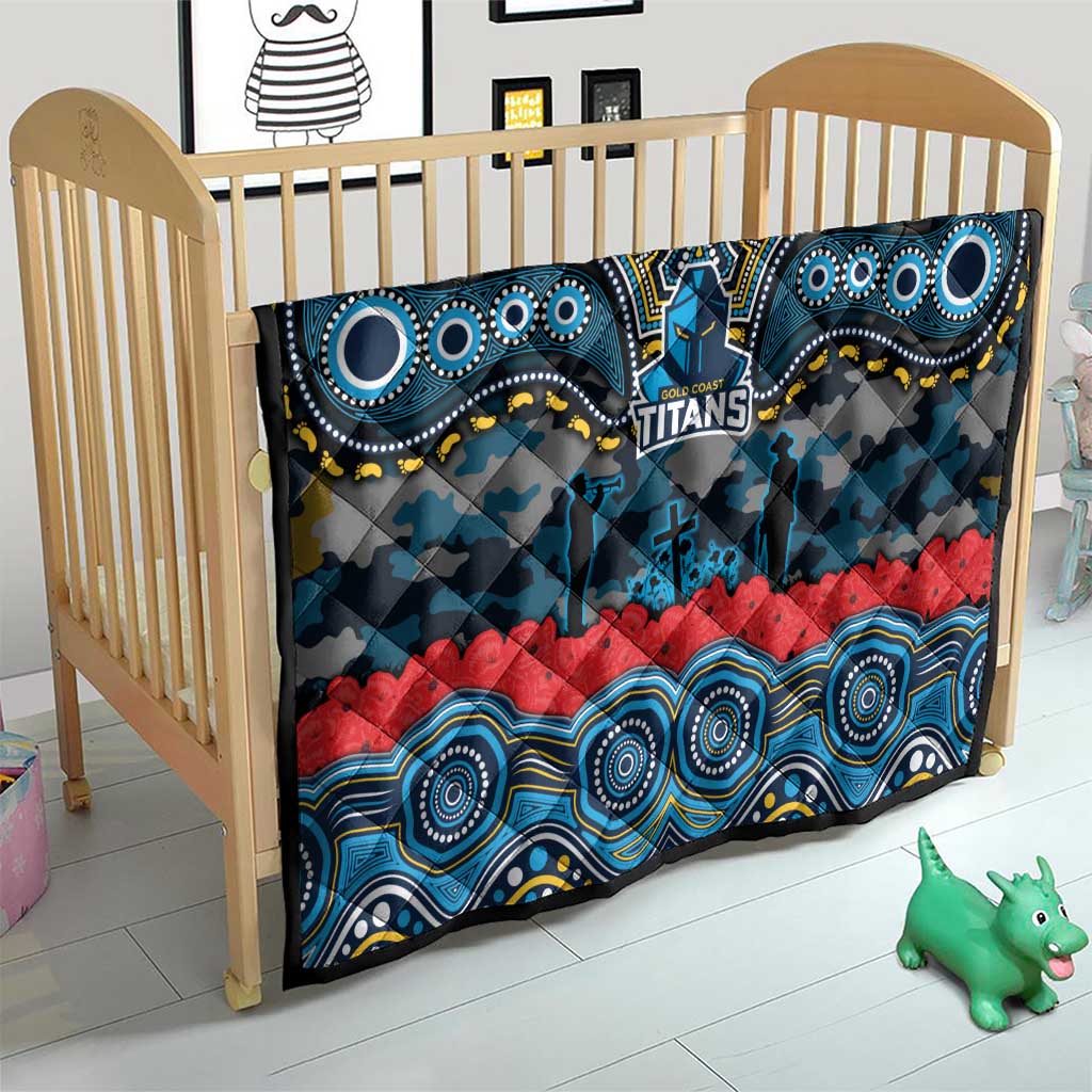 ANZAC Day Gold Coast Titans Quilt Military Memorial Aboriginal Indigenous Art