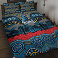 ANZAC Day Gold Coast Titans Quilt Bed Set Military Memorial Aboriginal Indigenous Art