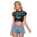 ANZAC Day Gold Coast Titans Raglan Cropped T Shirt Military Memorial Aboriginal Indigenous Art