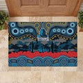 ANZAC Day Gold Coast Titans Rubber Doormat Military Memorial Aboriginal Indigenous Art