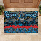 ANZAC Day Gold Coast Titans Rubber Doormat Military Memorial Aboriginal Indigenous Art
