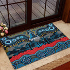ANZAC Day Gold Coast Titans Rubber Doormat Military Memorial Aboriginal Indigenous Art