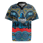 ANZAC Day Gold Coast Titans Rugby Jersey Military Memorial Aboriginal Indigenous Art