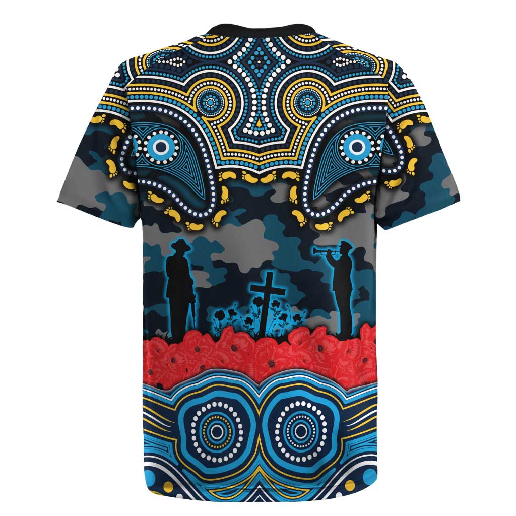 ANZAC Day Gold Coast Titans Rugby Jersey Military Memorial Aboriginal Indigenous Art