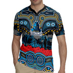 ANZAC Day Gold Coast Titans Rugby Jersey Military Memorial Aboriginal Indigenous Art
