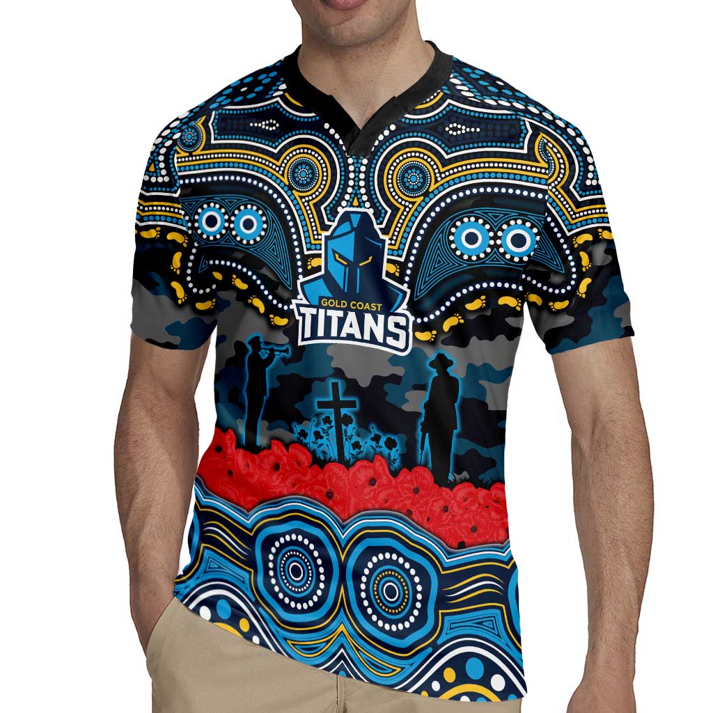 ANZAC Day Gold Coast Titans Rugby Jersey Military Memorial Aboriginal Indigenous Art