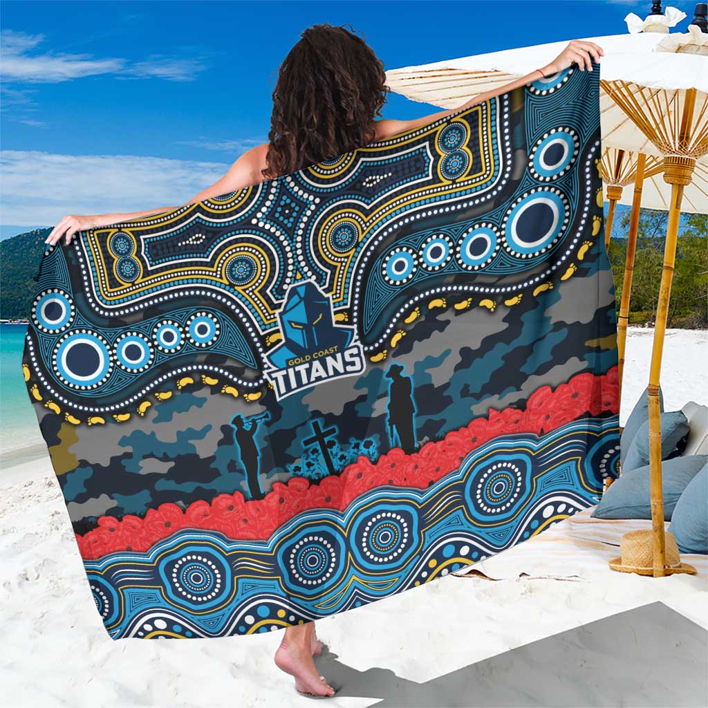 ANZAC Day Gold Coast Titans Sarong Military Memorial Aboriginal Indigenous Art