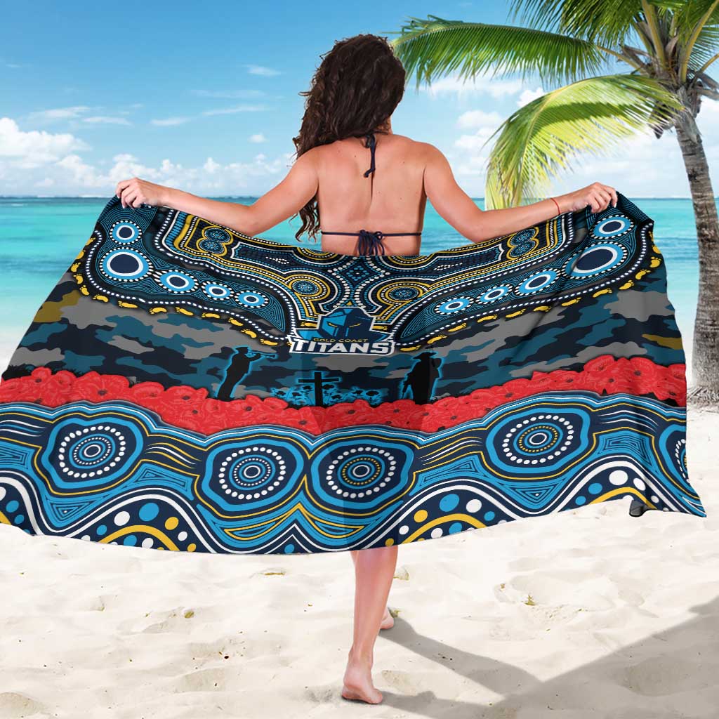 ANZAC Day Gold Coast Titans Sarong Military Memorial Aboriginal Indigenous Art