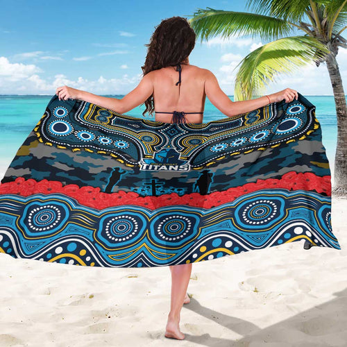 ANZAC Day Gold Coast Titans Sarong Military Memorial Aboriginal Indigenous Art
