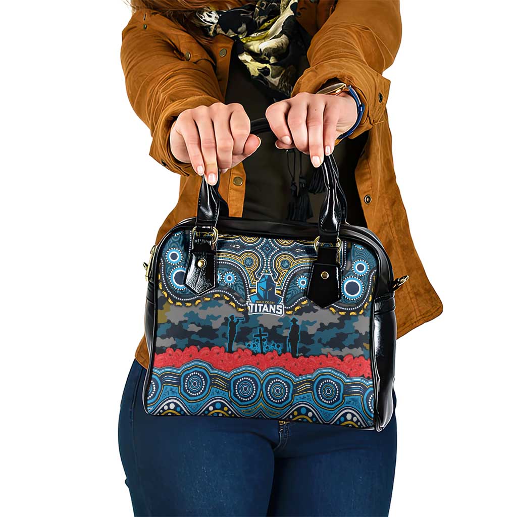 ANZAC Day Gold Coast Titans Shoulder Handbag Military Memorial Aboriginal Indigenous Art