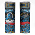 ANZAC Day Gold Coast Titans Skinny Tumbler Military Memorial Aboriginal Indigenous Art