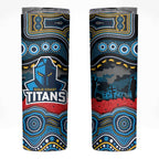 ANZAC Day Gold Coast Titans Skinny Tumbler Military Memorial Aboriginal Indigenous Art