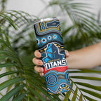 ANZAC Day Gold Coast Titans Skinny Tumbler Military Memorial Aboriginal Indigenous Art