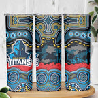 ANZAC Day Gold Coast Titans Skinny Tumbler Military Memorial Aboriginal Indigenous Art