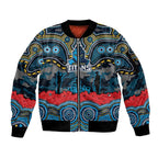 ANZAC Day Gold Coast Titans Sleeve Zip Bomber Jacket Military Memorial Aboriginal Indigenous Art
