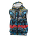 ANZAC Day Gold Coast Titans Sleeveless Zip Hoodie Military Memorial Aboriginal Indigenous Art