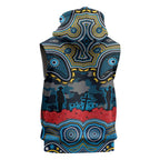 ANZAC Day Gold Coast Titans Sleeveless Zip Hoodie Military Memorial Aboriginal Indigenous Art