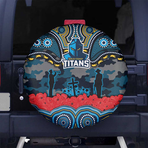 ANZAC Day Gold Coast Titans Spare Tire Cover Military Memorial Aboriginal Indigenous Art