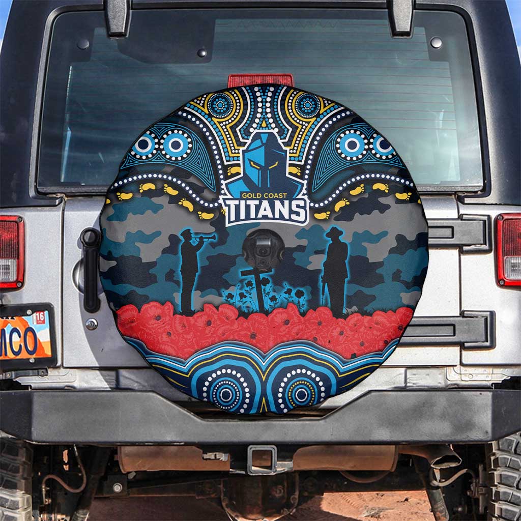 ANZAC Day Gold Coast Titans Spare Tire Cover Military Memorial Aboriginal Indigenous Art