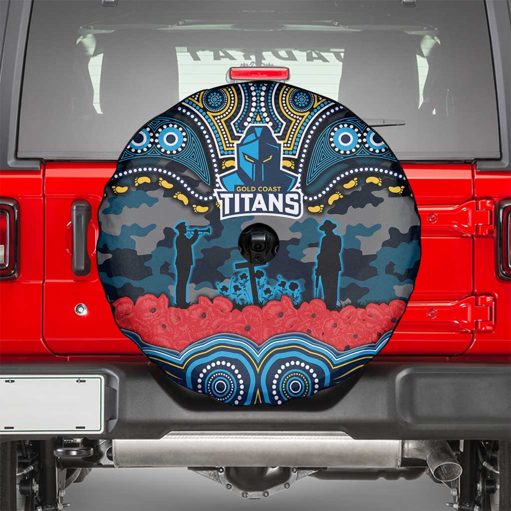 ANZAC Day Gold Coast Titans Spare Tire Cover Military Memorial Aboriginal Indigenous Art