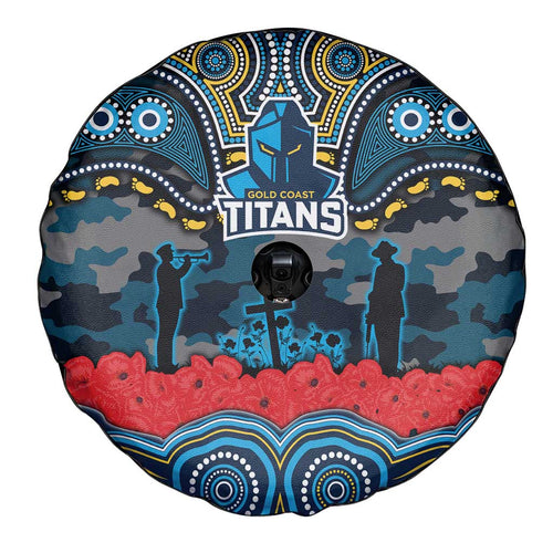 ANZAC Day Gold Coast Titans Spare Tire Cover Military Memorial Aboriginal Indigenous Art