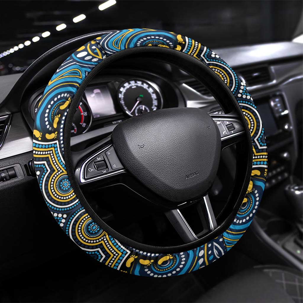 ANZAC Day Gold Coast Titans Steering Wheel Cover Military Memorial Aboriginal Indigenous Art