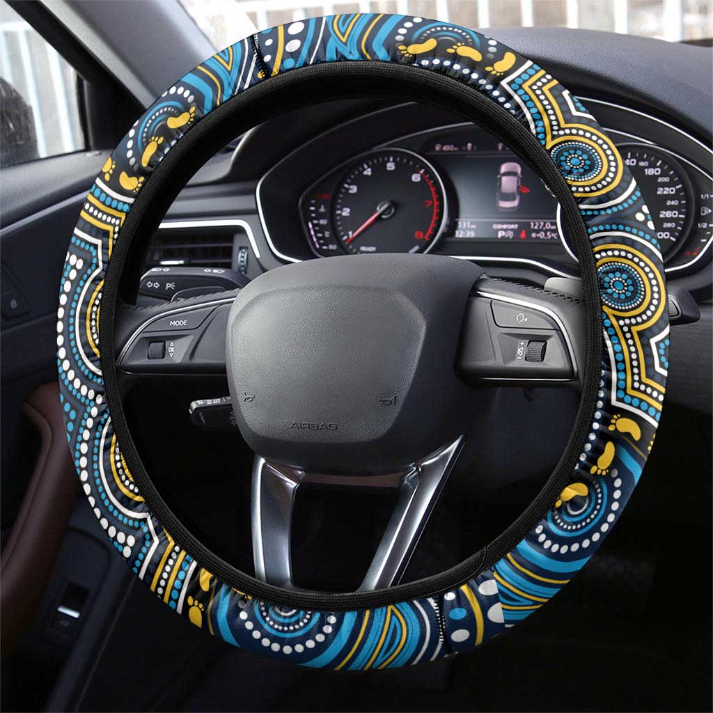 ANZAC Day Gold Coast Titans Steering Wheel Cover Military Memorial Aboriginal Indigenous Art
