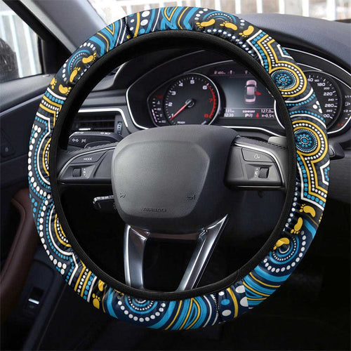 ANZAC Day Gold Coast Titans Steering Wheel Cover Military Memorial Aboriginal Indigenous Art