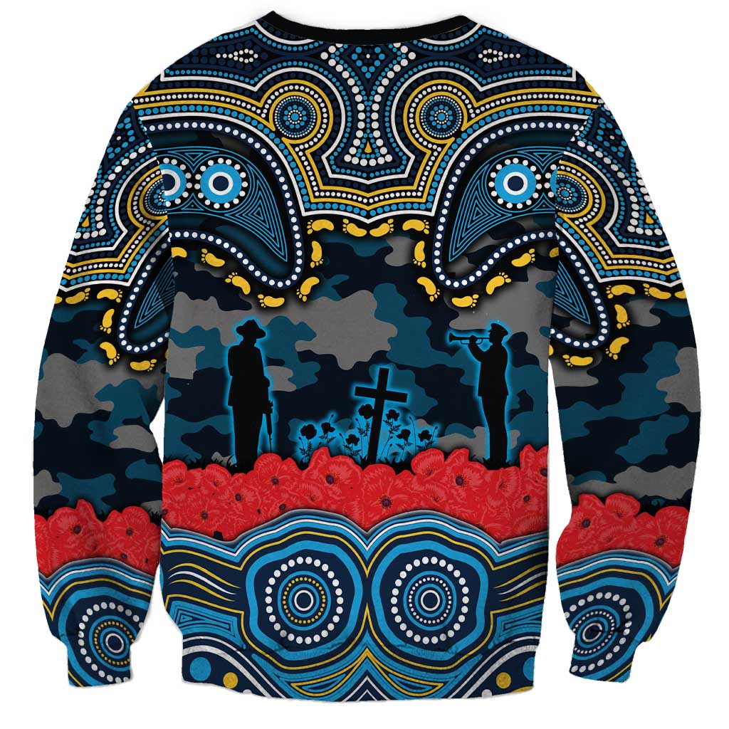 ANZAC Day Gold Coast Titans Sweatshirt Military Memorial Aboriginal Indigenous Art