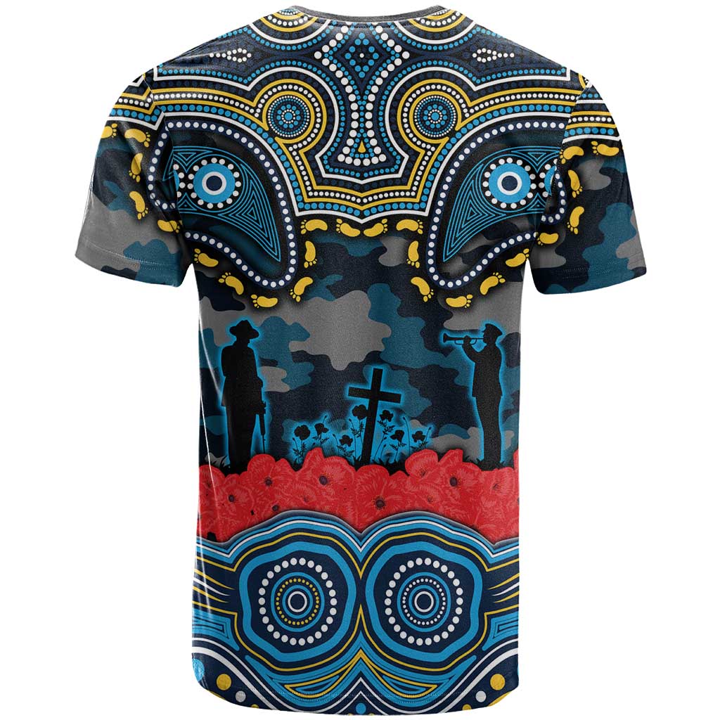 ANZAC Day Gold Coast Titans T Shirt Military Memorial Aboriginal Indigenous Art