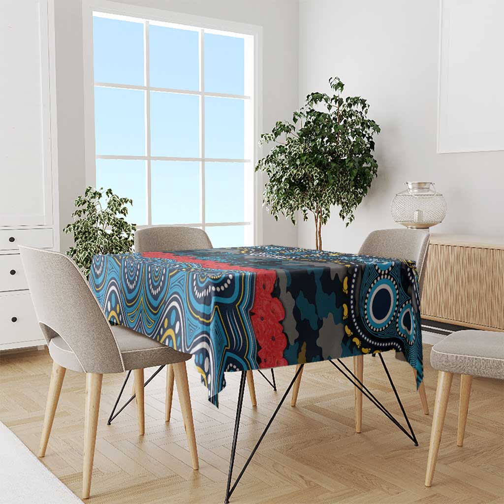 ANZAC Day Gold Coast Titans Tablecloth Military Memorial Aboriginal Indigenous Art