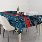 ANZAC Day Gold Coast Titans Tablecloth Military Memorial Aboriginal Indigenous Art