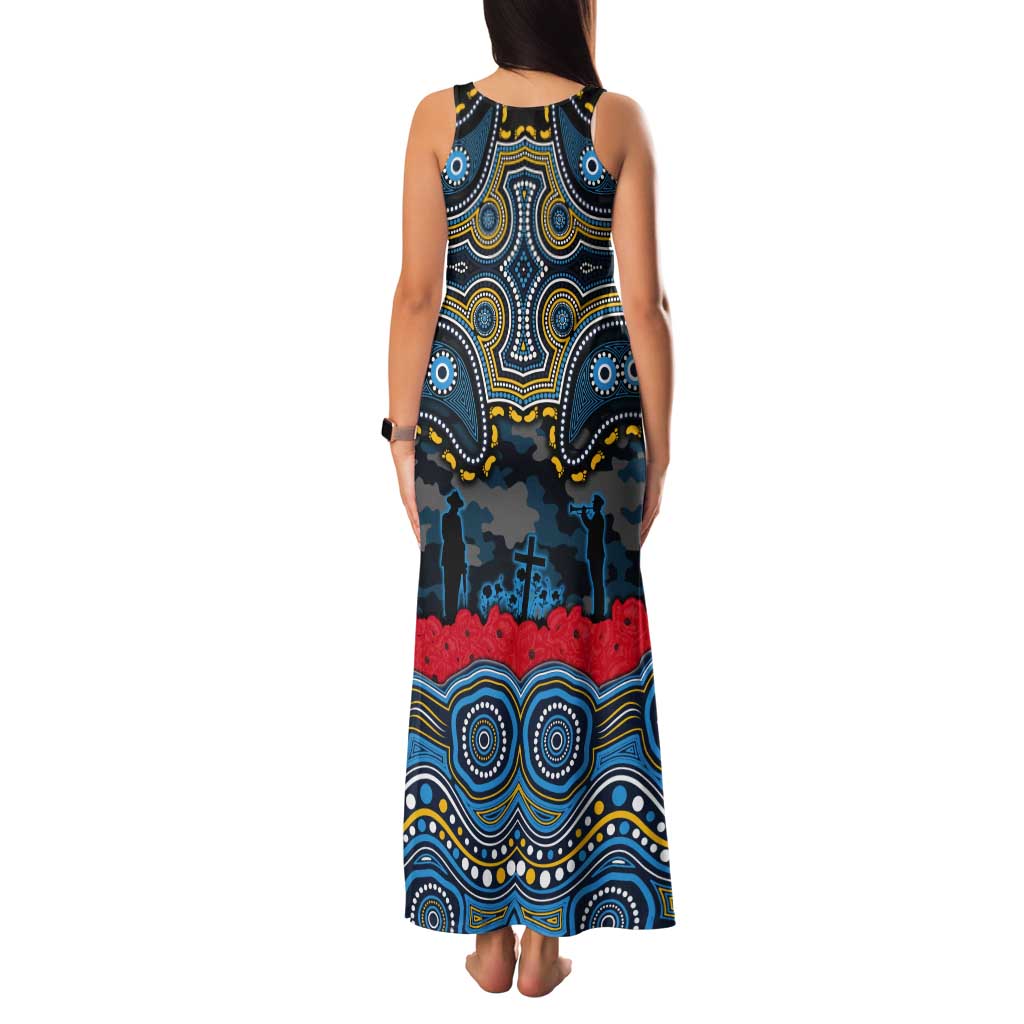 ANZAC Day Gold Coast Titans Tank Maxi Dress Military Memorial Aboriginal Indigenous Art