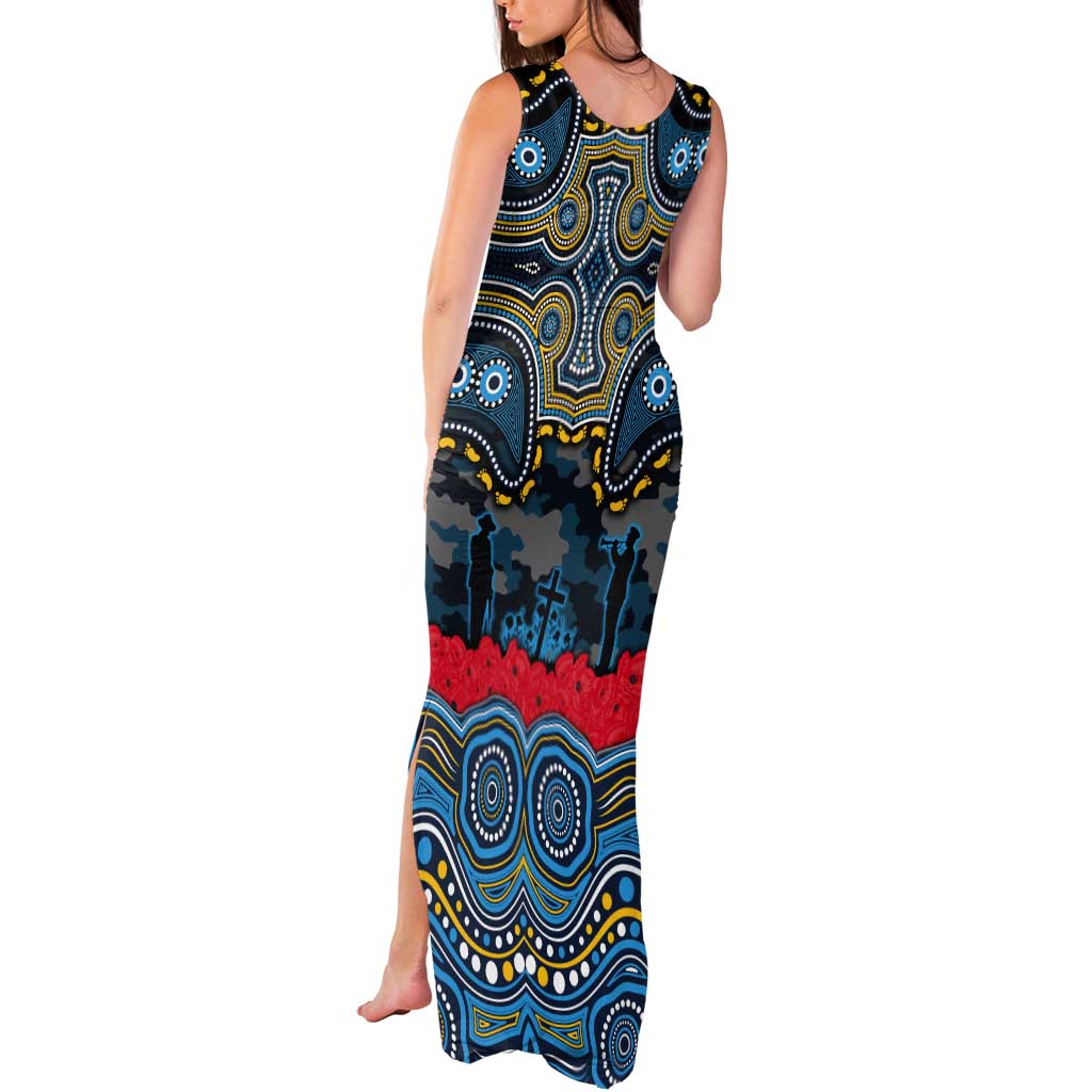 ANZAC Day Gold Coast Titans Tank Maxi Dress Military Memorial Aboriginal Indigenous Art