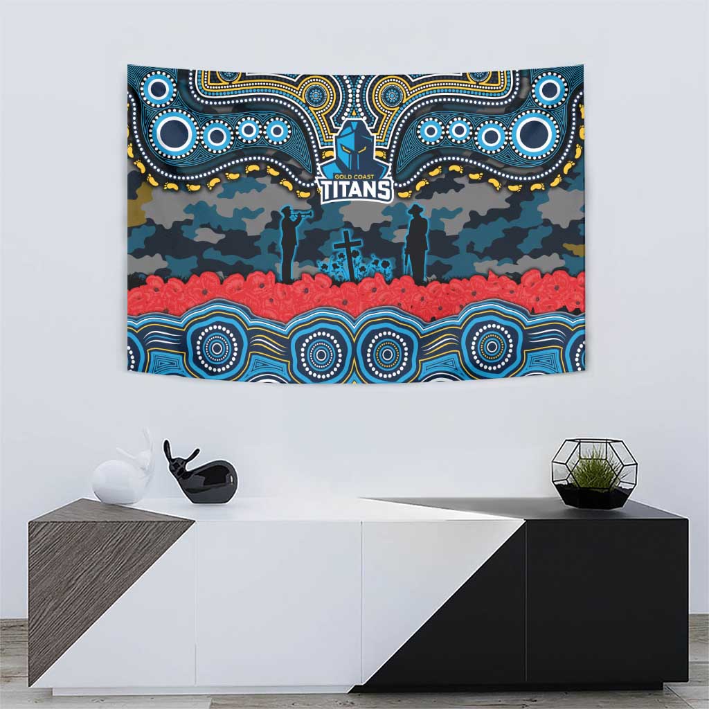 ANZAC Day Gold Coast Titans Tapestry Military Memorial Aboriginal Indigenous Art