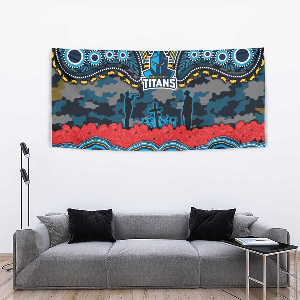 ANZAC Day Gold Coast Titans Tapestry Military Memorial Aboriginal Indigenous Art