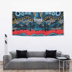 ANZAC Day Gold Coast Titans Tapestry Military Memorial Aboriginal Indigenous Art