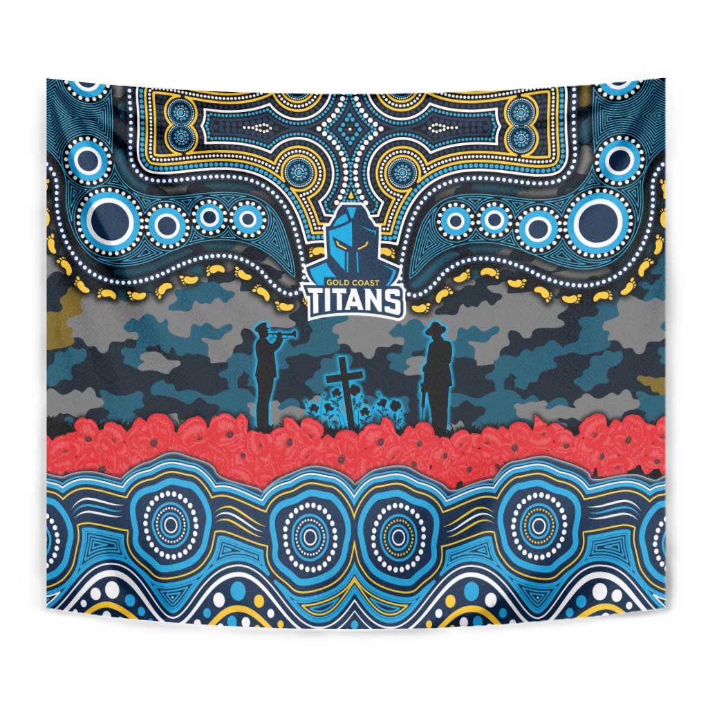 ANZAC Day Gold Coast Titans Tapestry Military Memorial Aboriginal Indigenous Art
