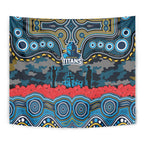 ANZAC Day Gold Coast Titans Tapestry Military Memorial Aboriginal Indigenous Art