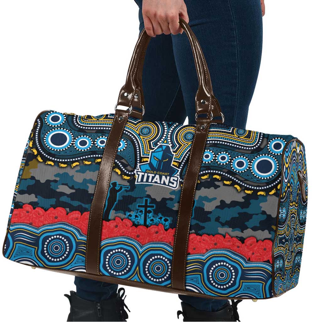 ANZAC Day Gold Coast Titans Travel Bag Military Memorial Aboriginal Indigenous Art