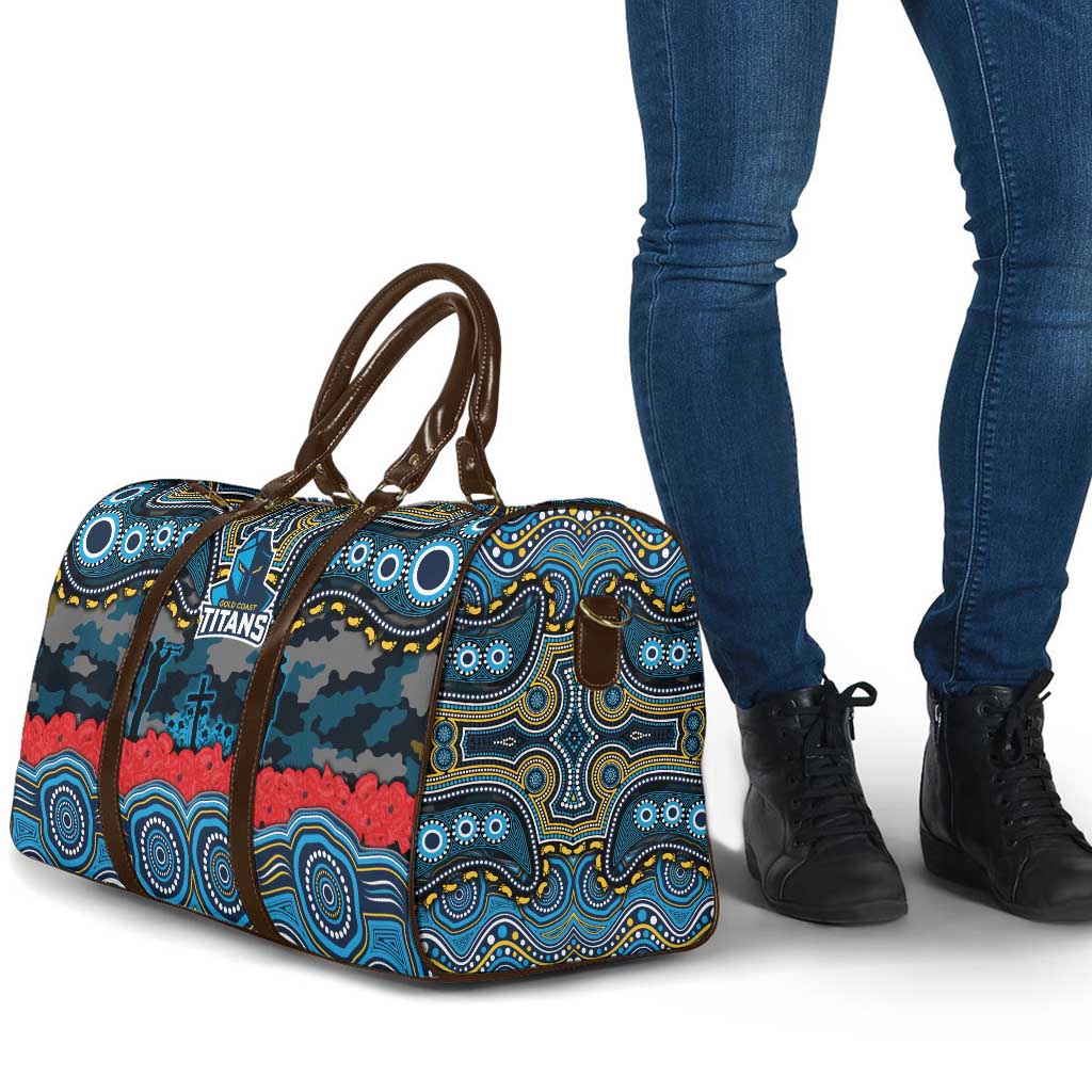 ANZAC Day Gold Coast Titans Travel Bag Military Memorial Aboriginal Indigenous Art