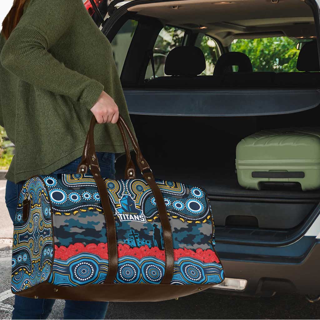 ANZAC Day Gold Coast Titans Travel Bag Military Memorial Aboriginal Indigenous Art