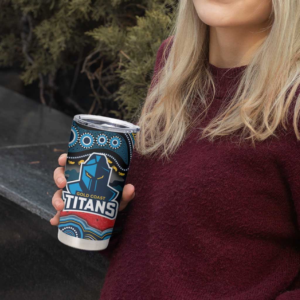 ANZAC Day Gold Coast Titans Tumbler Cup Military Memorial Aboriginal Indigenous Art