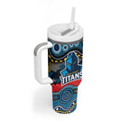 ANZAC Day Gold Coast Titans Tumbler With Handle Military Memorial Aboriginal Indigenous Art
