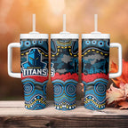 ANZAC Day Gold Coast Titans Tumbler With Handle Military Memorial Aboriginal Indigenous Art