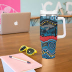 ANZAC Day Gold Coast Titans Tumbler With Handle Military Memorial Aboriginal Indigenous Art